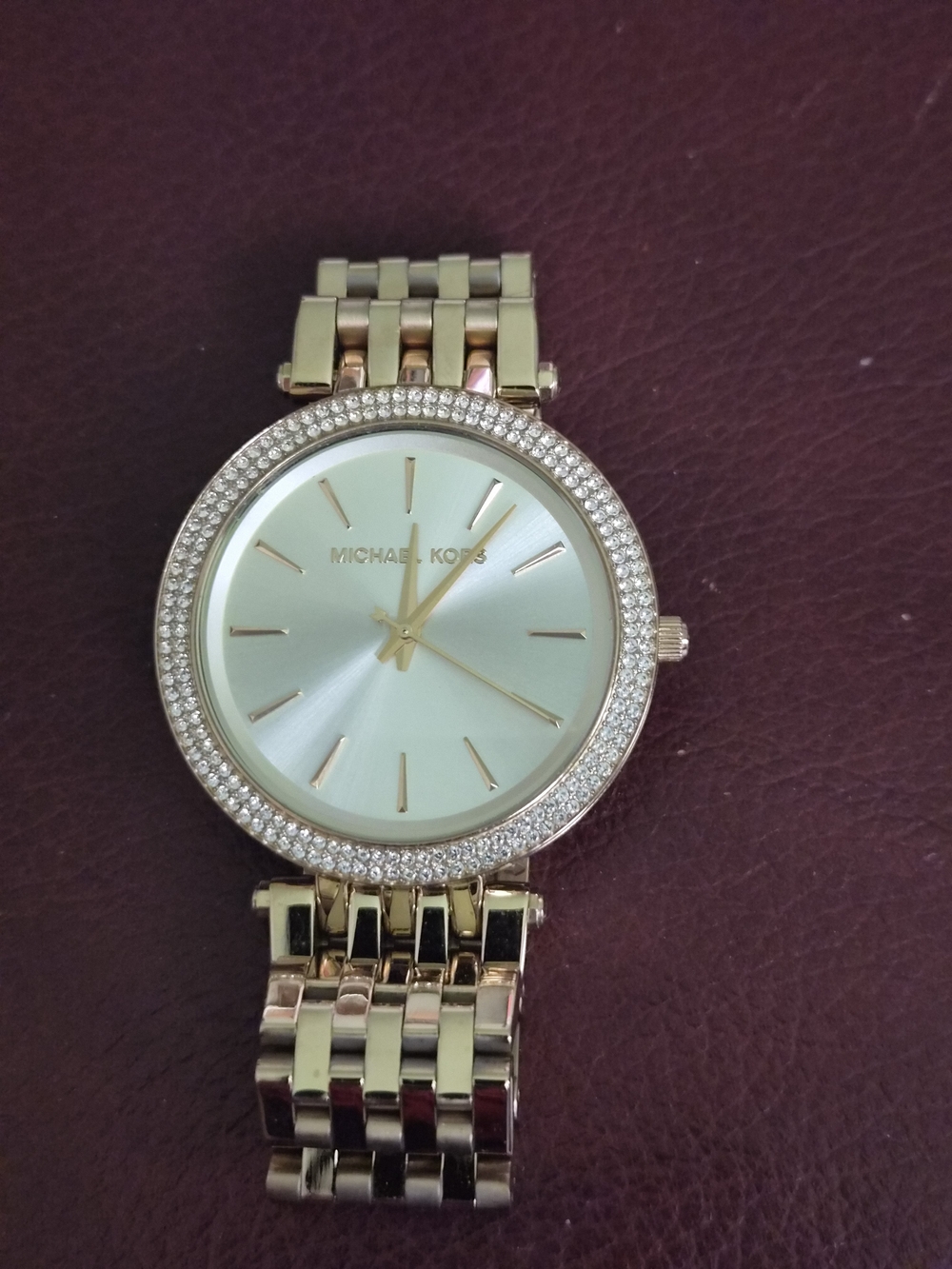 Michael Kors Gold Darci Watch | Pave Crystal Bezel